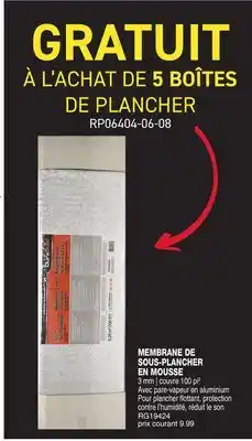 Matério MEMBRANE DE SOUS-PLANCHER EN MOUSSE offer