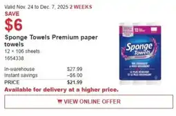 Costco Sponge Towels Premium paper towels offer