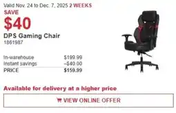 Costco DPS Gaming Chair offer