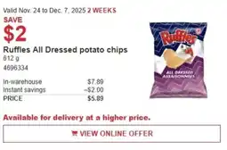 Costco Ruffles All Dressed potato chips offer