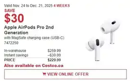 Costco Apple AirPods Pro 2nd Generation offer