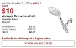 Costco Waterpik Revive handheld shower head offer