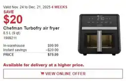 Costco Chefman Turbofry air fryer offer