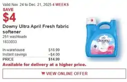 Costco Downy Ultra April Fresh fabric softener offer