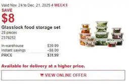 Costco Glasslock food storage set offer