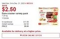 Costco Dare cracker variety pack offer