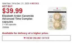 Costco Elizabeth Arden Ceramide Advanced Time Complex capsules offer