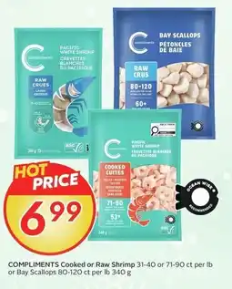 Sobeys Compliments cooked or raw shrimp offer