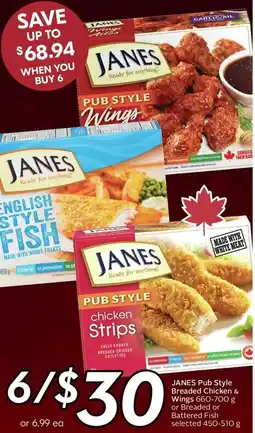 Sobeys Janes pub style breaded chicken & wings offer