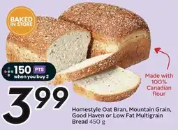 Sobeys Homestyle Oat Bran, Mountain Grain, Good Haven or Low Fat Multigrain Bread offer