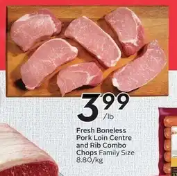 Sobeys Fresh Boneless Pork Loin Centre and Rib Combo Chops offer