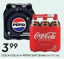 Sobeys Coca-cola or pepsi soft drinks offer