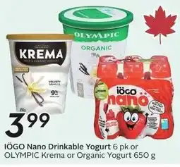 Sobeys IÖGO Nano Drinkable Yogurt offer
