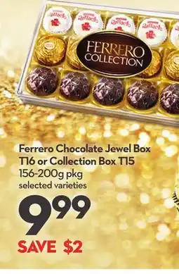 Longo's Ferrero Chocolate Jewel Box T16 or Collection Box T15 offer