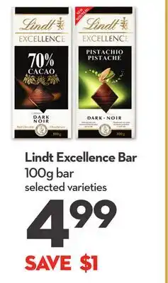 Longo's Lindt Excellence Bar offer