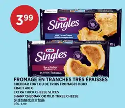 Kim Phat KRAFT EXTRA THICK CHEESE SLICES SHARP CHEDDAR OR MILD THREE CHEESE offer