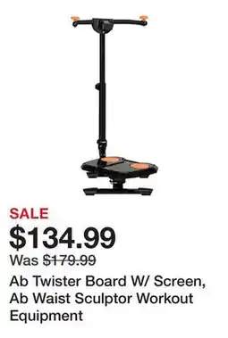 TSC Stores Ab Twister Board W/ Screen, Ab Waist Sculptor Workout Equipment offer
