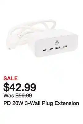 TSC Stores PD 20W 3-Wall Plug Extension offer