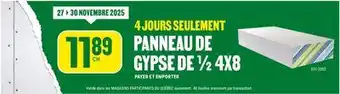 BMR PANNEAU DE GYPSE DE 1/2 4X8 offer
