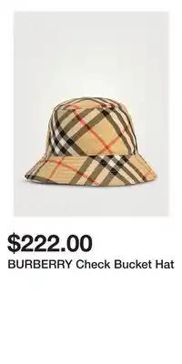 Holt Renfrew BURBERRY Check Bucket Hat offer