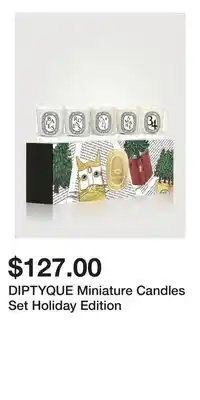 Holt Renfrew DIPTYQUE Miniature Candles Set Holiday Edition offer