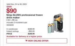Costco Ninja SLUSHi professional frozen drink maker offer