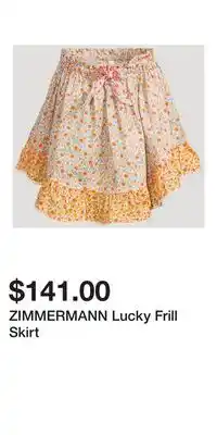 Holt Renfrew ZIMMERMANN Lucky Frill Skirt offer
