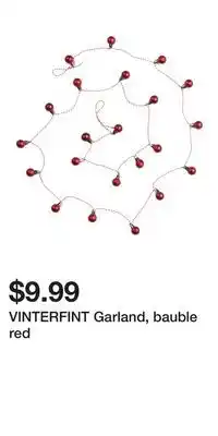IKEA VINTERFINT Garland, bauble red offer