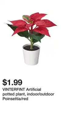 IKEA VINTERFINT Artificial potted plant, indoor/outdoor Poinsettia/red offer
