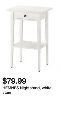 IKEA HEMNES Nightstand, white stain offer