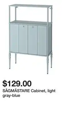 IKEA SÅGMÄSTARE Cabinet, light gray-blue offer