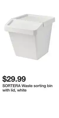 IKEA SORTERA Waste sorting bin with lid, white offer
