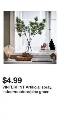 IKEA VINTERFINT Artificial spray, indoor/outdoor/pine green offer