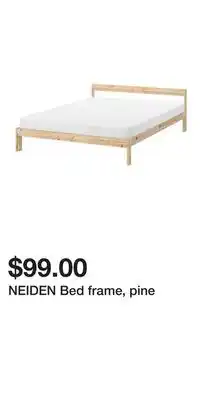 IKEA NEIDEN Bed frame, pine offer