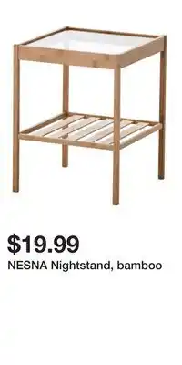 IKEA NESNA Nightstand, bamboo offer