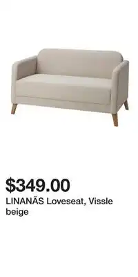 IKEA LINANÄS Loveseat, Vissle beige offer