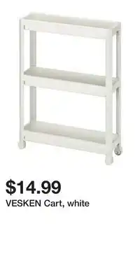 IKEA VESKEN Cart, white offer