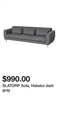 IKEA SLATORP Sofa, Hakebo dark gray offer