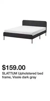 IKEA SLATTUM Upholstered bed frame, Vissle dark gray offer