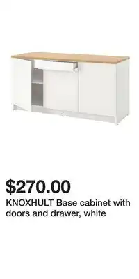 IKEA KNOXHULT Base cabinet with doors and drawer, white offer
