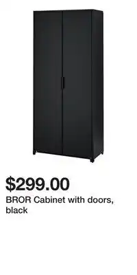 IKEA BROR Cabinet with doors, black offer