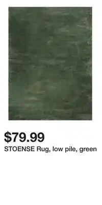 IKEA STOENSE Rug, low pile, green offer