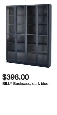 IKEA BILLY Bookcase, dark blue offer
