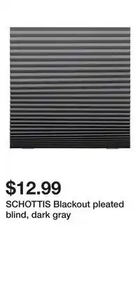 IKEA SCHOTTIS Blackout pleated blind, dark gray offer