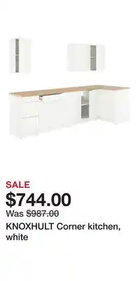 IKEA KNOXHULT Corner kitchen, white offer