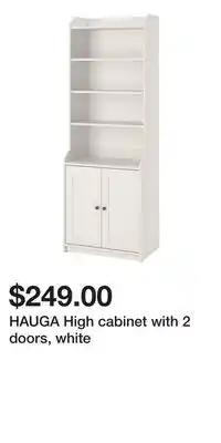 IKEA HAUGA High cabinet with 2 doors, white offer