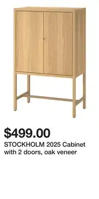 IKEA STOCKHOLM 2025 Cabinet with 2 doors, oak veneer offer