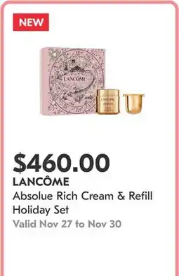 Shoppers Drug Mart Absolue Rich Cream & Refill Holiday Set offer