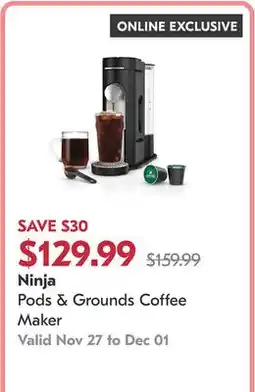 Shoppers Drug Mart Pods & Grounds Coffee Maker offer