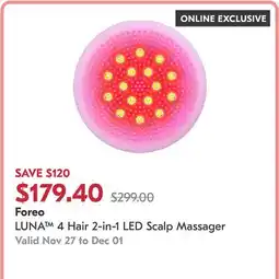 Shoppers Drug Mart LUNA 4 Hair 2-in-1 LED Scalp Massager offer